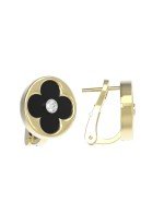 Серьги из лимонного золота c бриллиантами и ониксом