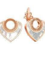 Серьги из золота c перламутром