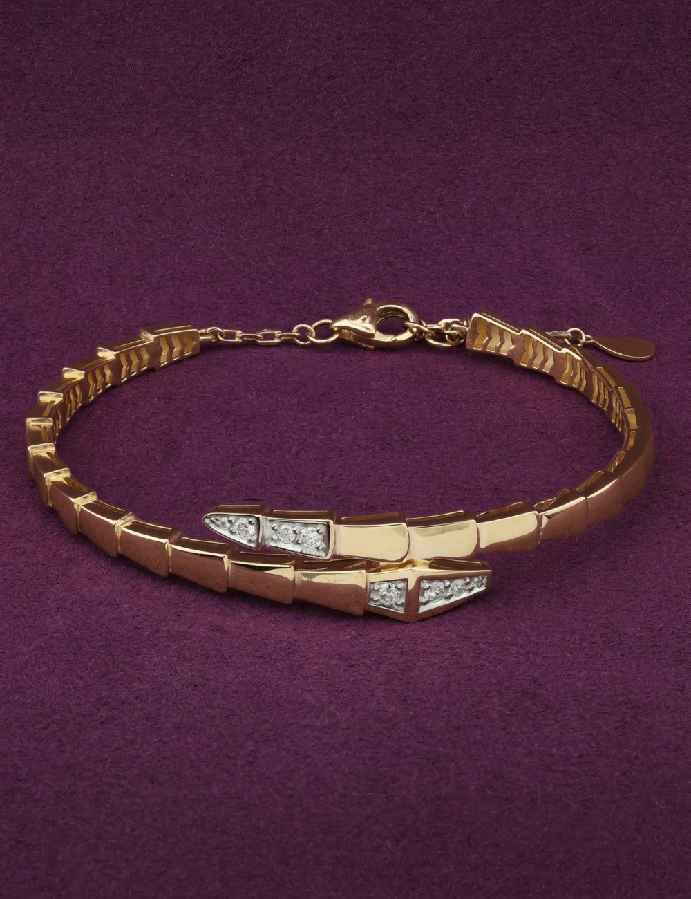 Браслет из лимонного золота c бриллиантами