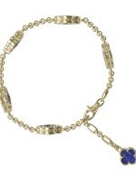 Браслет из лимонного золота c лазуритом