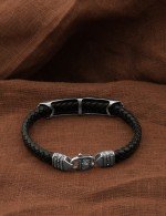 Браслет из белого золота c шнурком