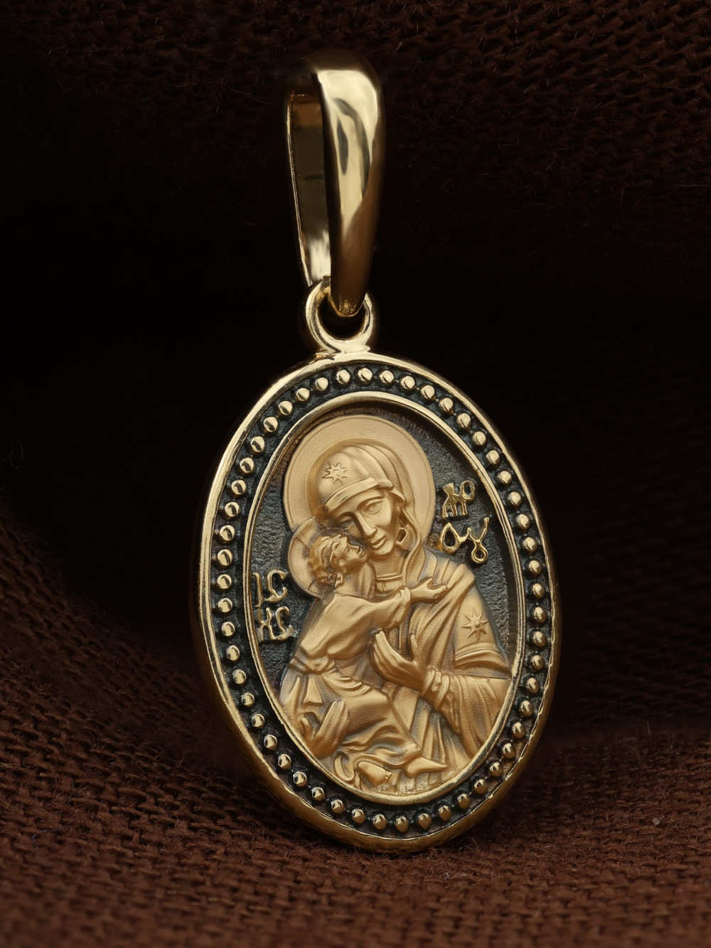 Образок из лимонного золота 585 пробы