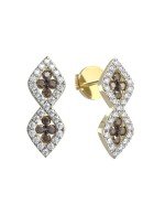 Серьги из лимонного золота c бриллиантами