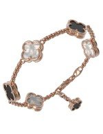 Браслет из золота c ониксом и перламутром