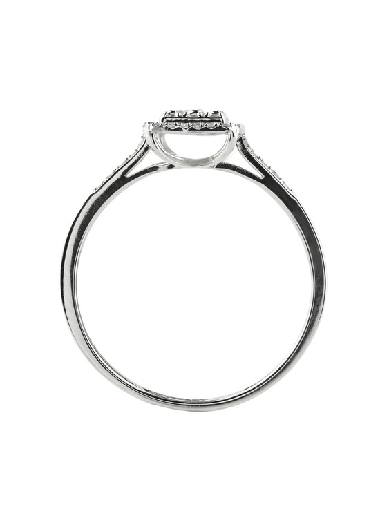 Кольцо из белого золота 585 пробы c бриллиантами