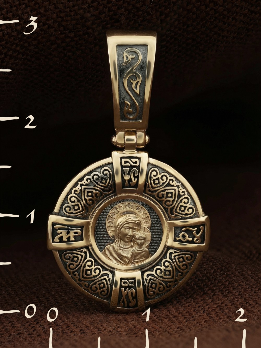 Образок из лимонного золота 585 пробы