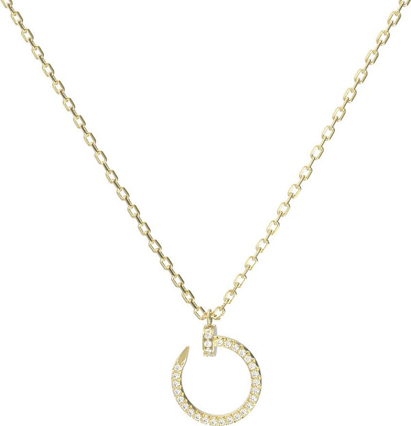 Колье из лимонного золота 585 пробы c бриллиантами