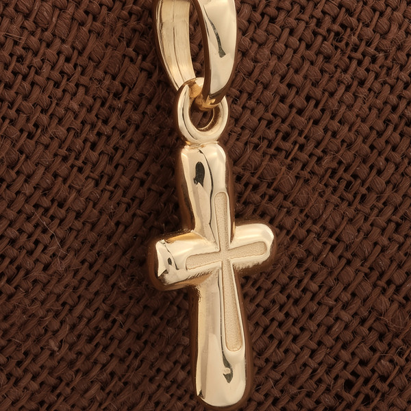 Крест из красного золота 585 пробы