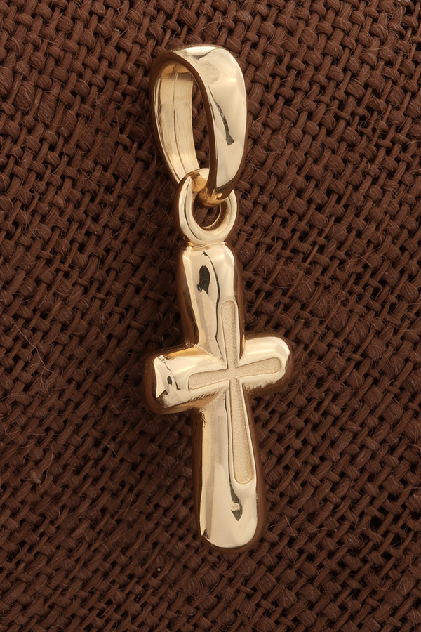 Крест из красного золота 585 пробы