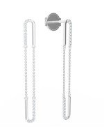 Серьги из белого золота c бриллиантами