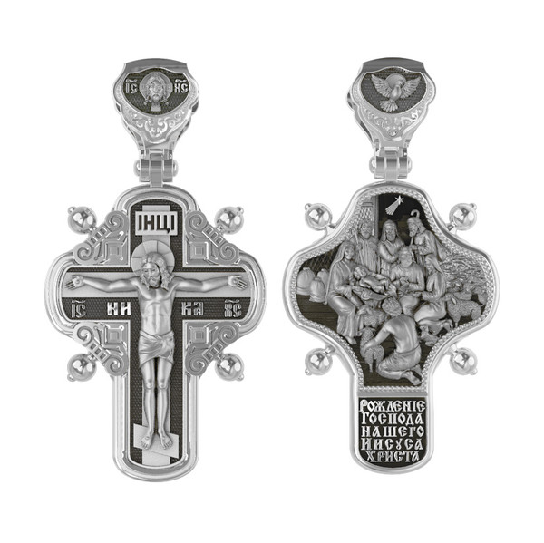 Крест из белого золота 585 пробы