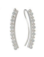 Серьги из белого золота c бриллиантами