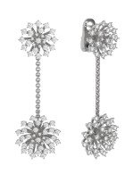 Серьги из белого золота c бриллиантами