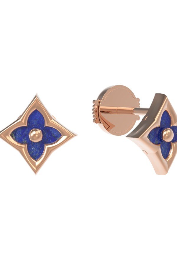 Серьги из золота c лазуритом