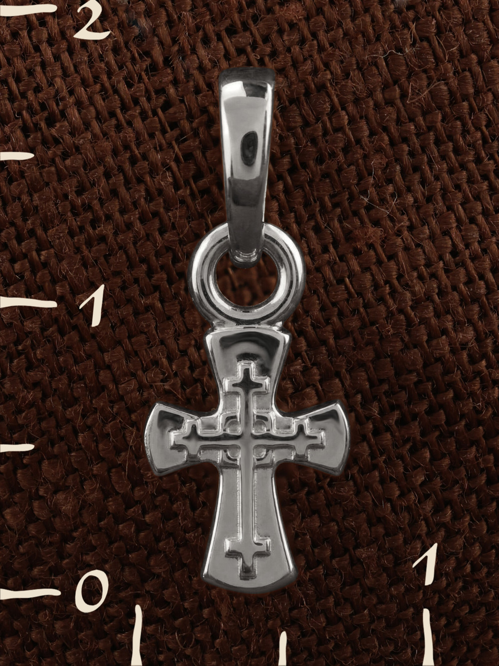 Крест из белого золота 585 пробы