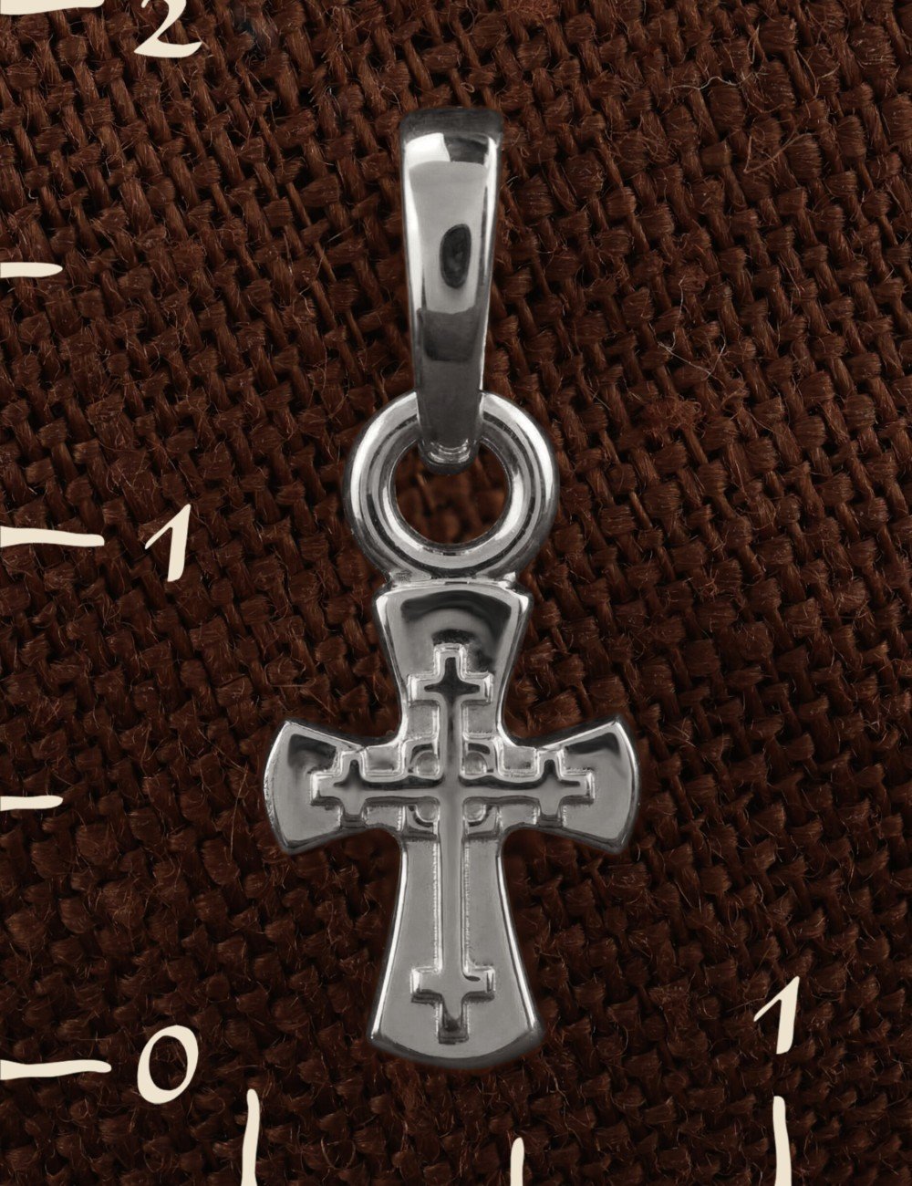 Крест из белого золота