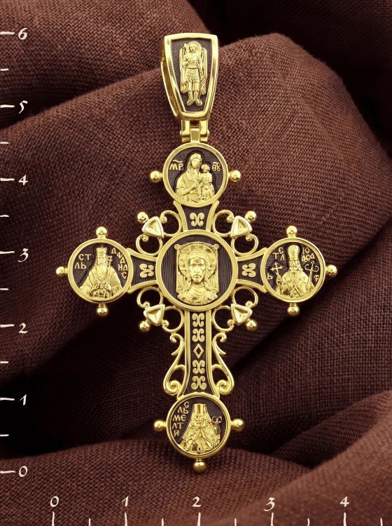 Крест из лимонного золота