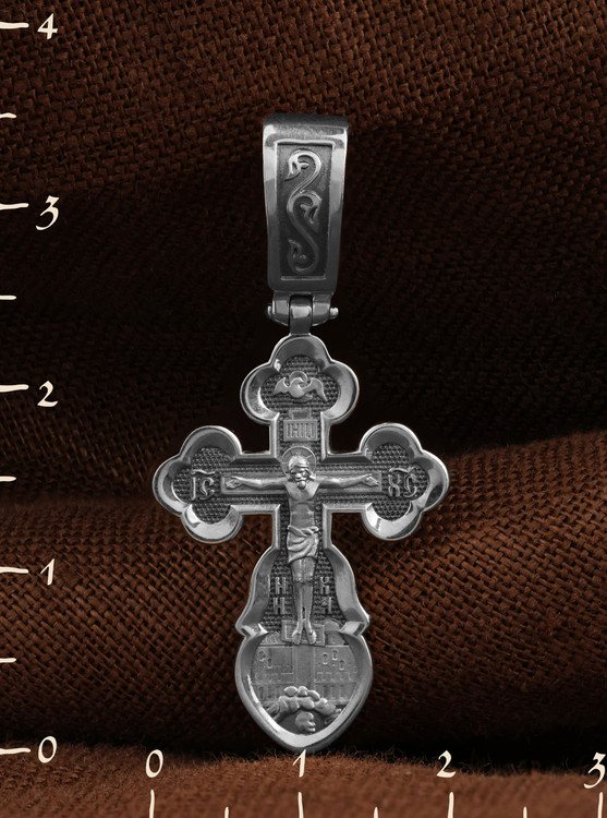 Крест из белого золота 585 пробы