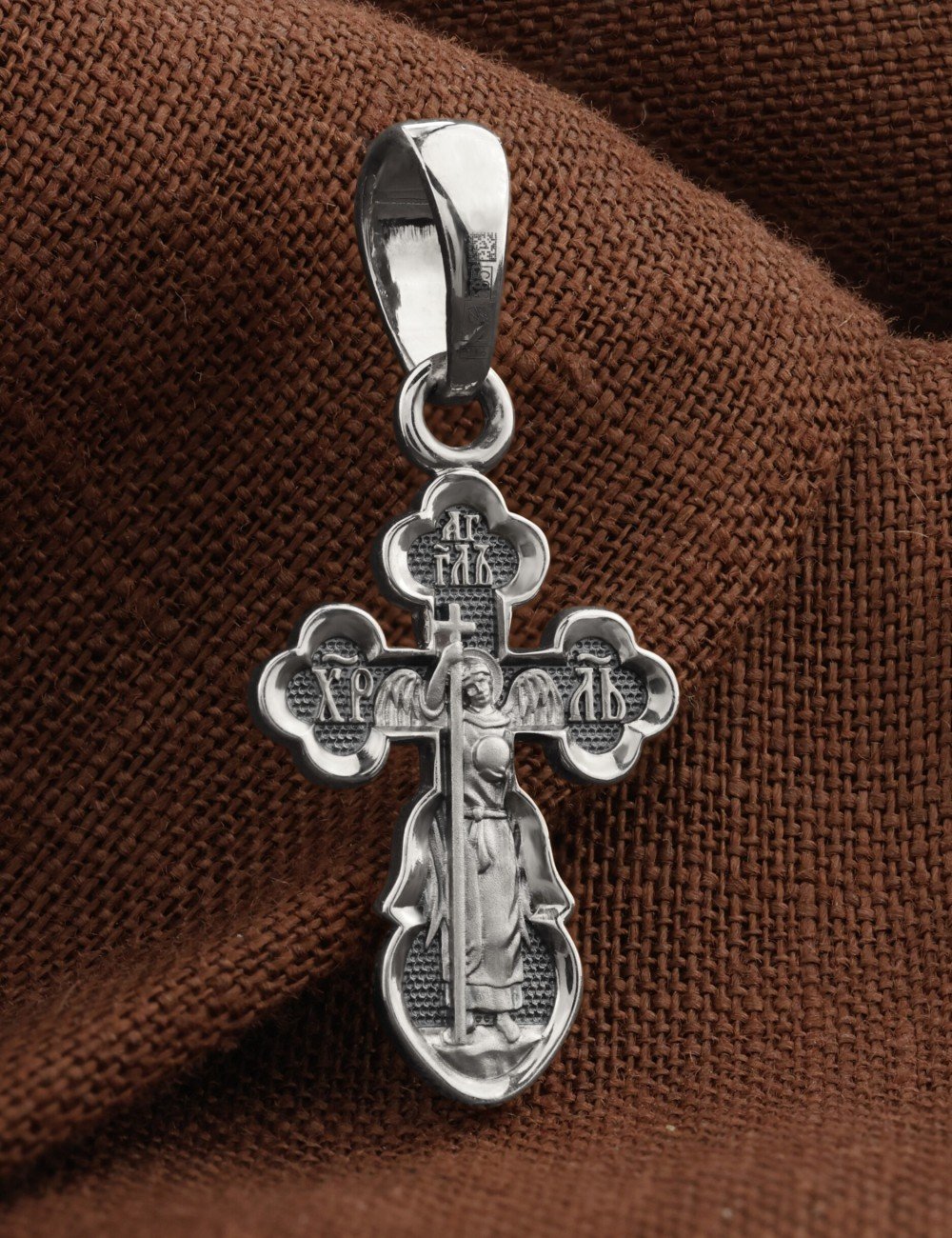 Крест из белого золота