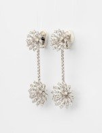 Серьги из белого золота c бриллиантами