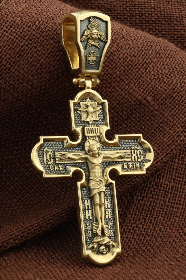 Крест из лимонного золота