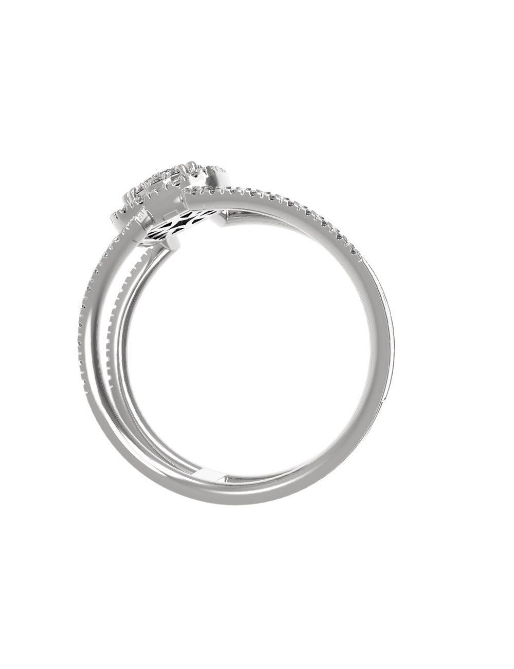 Кольцо из белого золота c бриллиантами