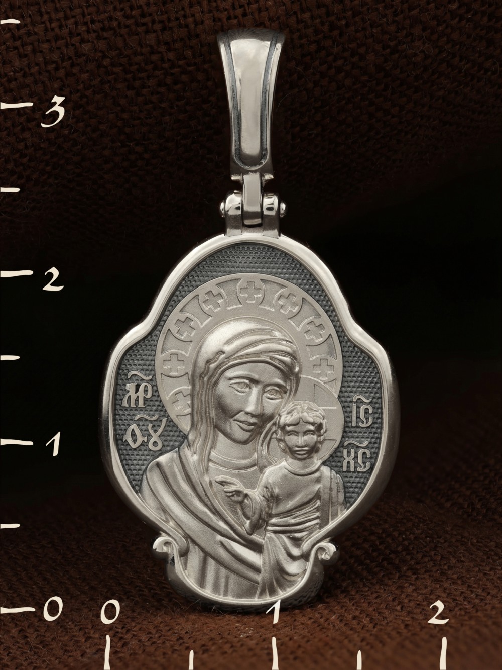 Образок из белого золота 585 пробы