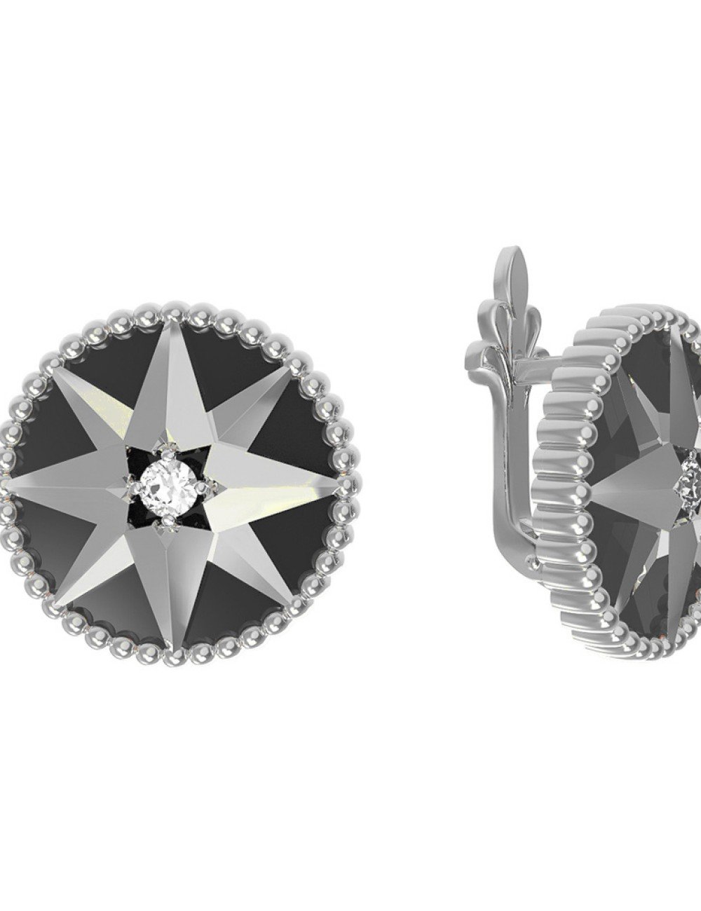 Серьги из белого золота 585 пробы