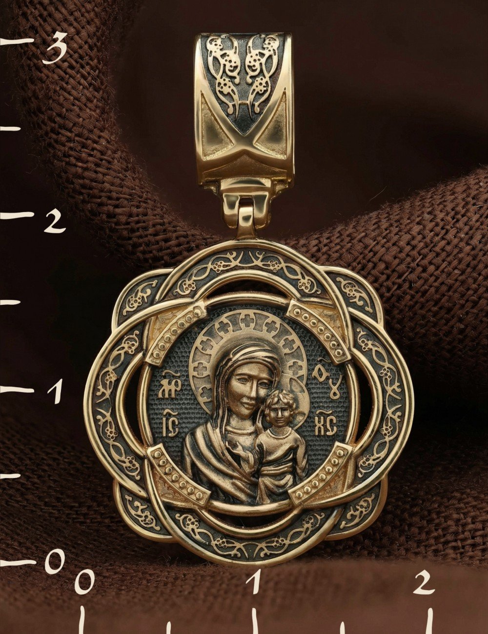 Образок из лимонного золота