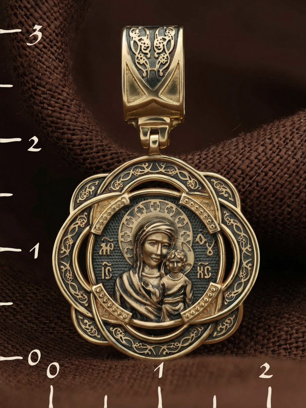 Образок из лимонного золота 585 пробы