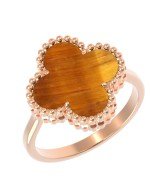 Кольцо из золота c тигровым глазом