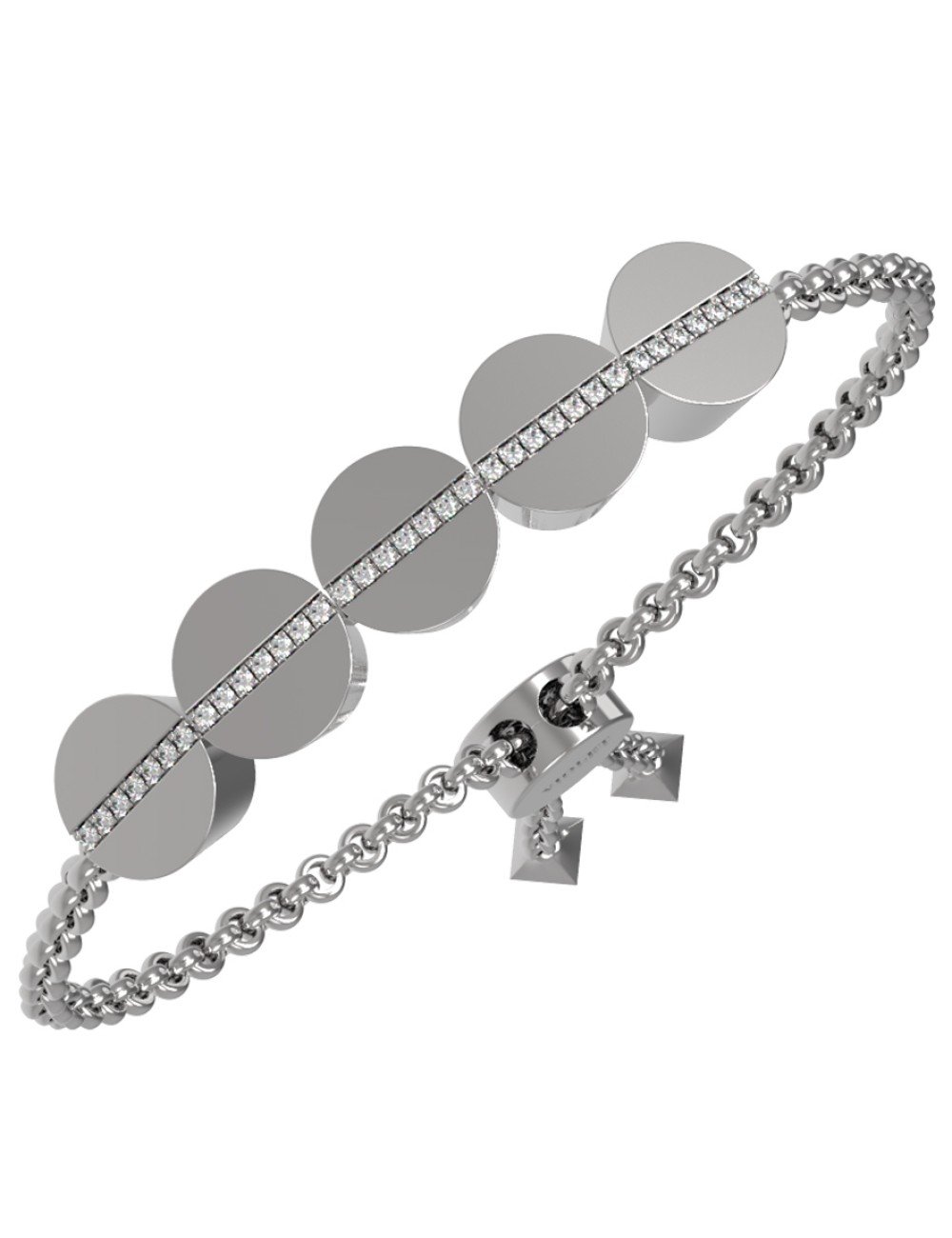 Браслет из белого золота c бриллиантами