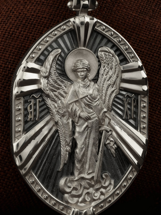 Нательная икона из белого золота 585 пробы