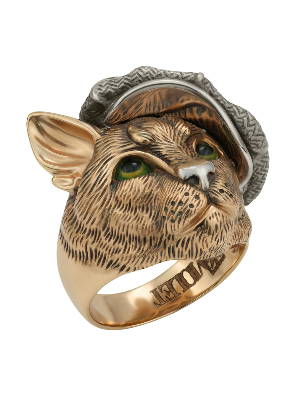 Кольцо из красного золота 585 пробы c эмалью