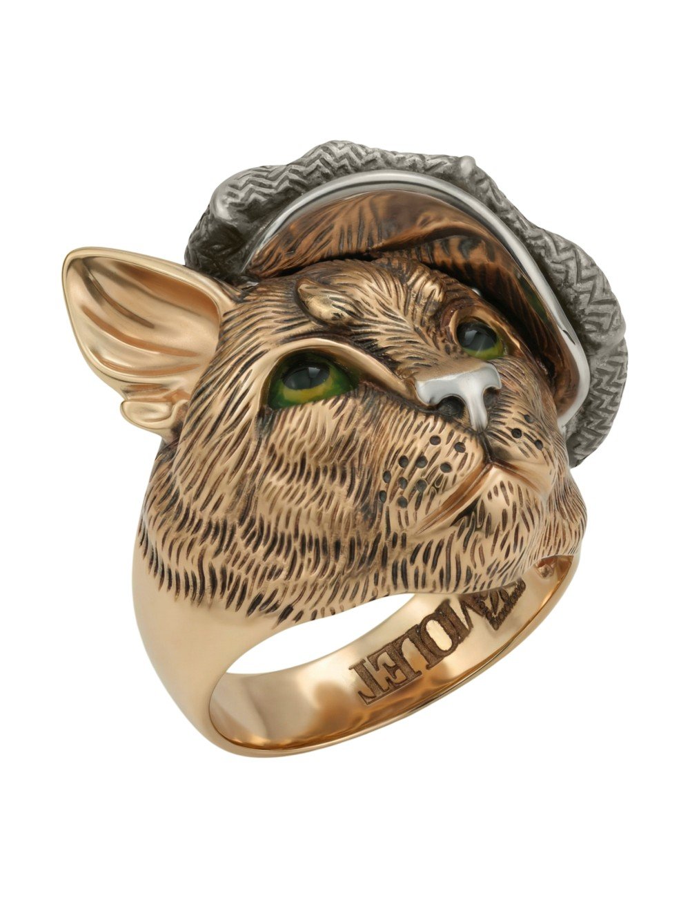 Кольцо из золота c эмалью