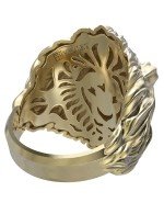 Кольцо из лимонного золота c эмалью