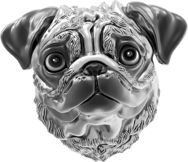 Подвеска из белого золота 585 пробы c эмалью