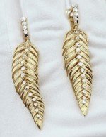Серьги из лимонного золота 585 пробы