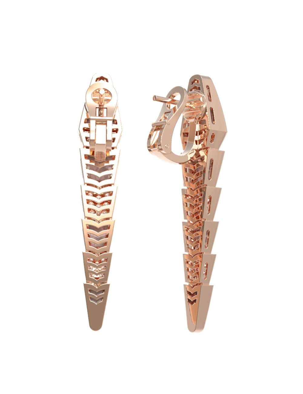 Серьги из золота c бриллиантами и перламутром