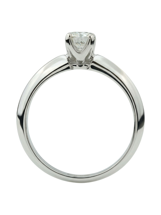 Кольцо из белого золота 585 пробы c бриллиантами