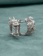 Серьги из белого золота c бриллиантами