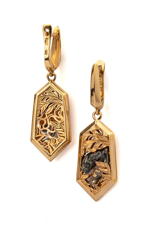 Серьги из красного золота 585 пробы