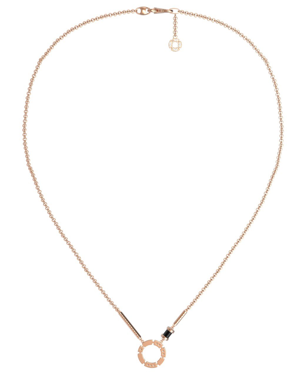 Колье из золота c бриллиантами и ониксом