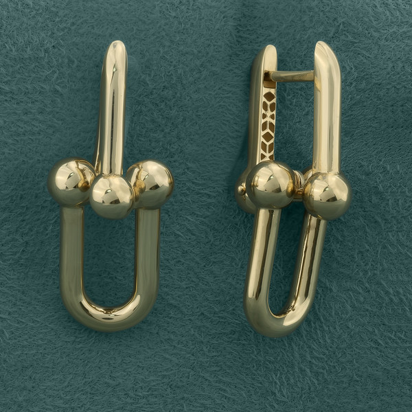 Серьги из лимонного золота 585 пробы