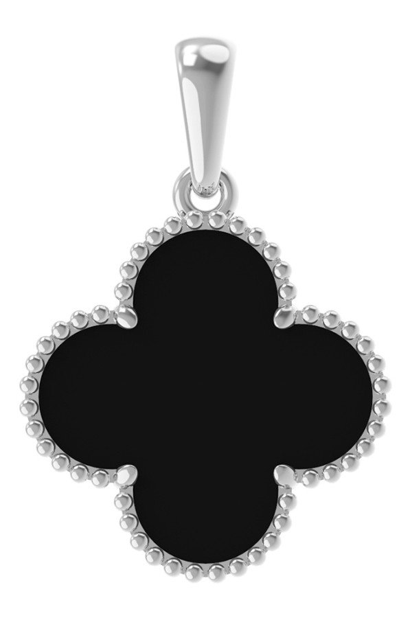 Подвеска из белого золота c ониксом