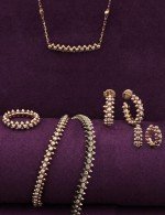 Серьги из розового золота 585 пробы c бриллиантами