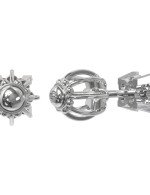 Серьги из белого золота c бриллиантами