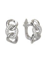 Серьги из белого золота c бриллиантами