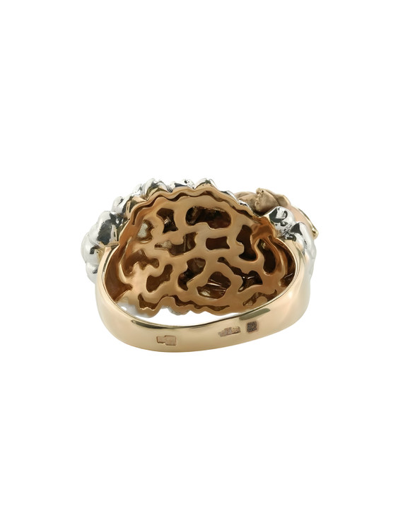 Кольцо из красного золота 585 пробы c жемчугом