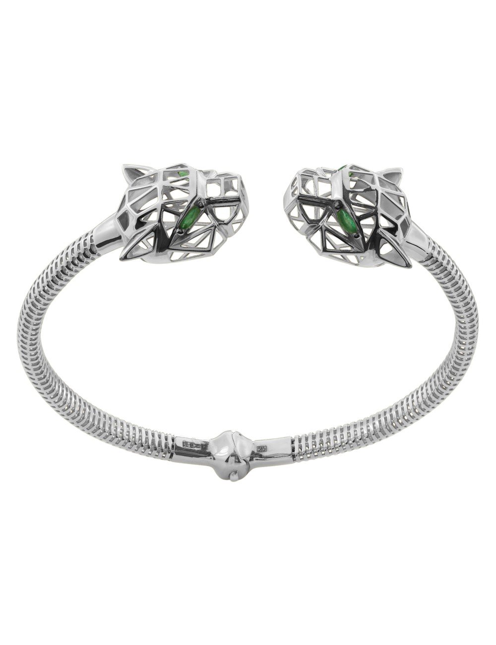Браслет из белого золота c изумрудом